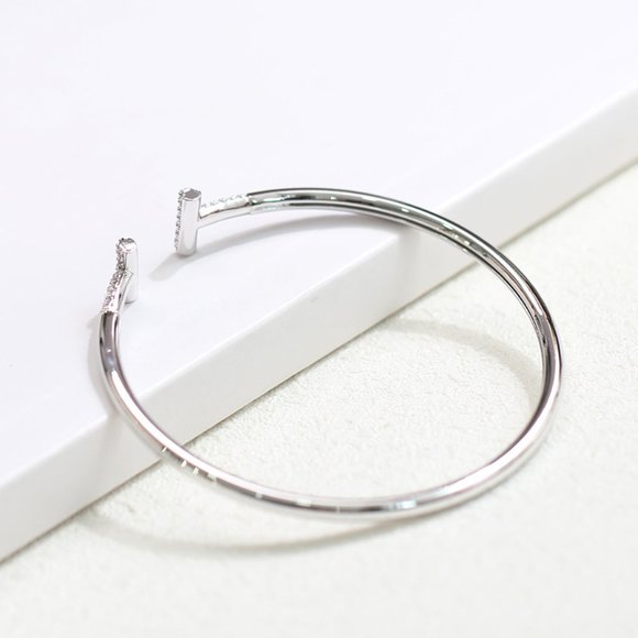 Open Bracelet Double T Rose Gold - Picture 9 of 12